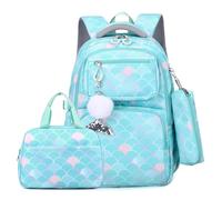 Ensemble de Sacs d'école pour Filles Enfants Sac à Dos Primaire Cartable Fille Sacs Scolaires Léger Sac à Dos avec Sac Thermique Sac à Stylos (Lot de 3)