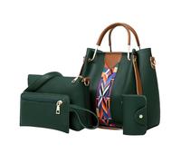 Ensemble de sacs en cuir pour femme - Sacs en cuir PU 4 pièces, pochette avec poignée supérieure, sac à bandoulière, collection de dossiers | Alla, durable, usage quotidien, voyage, bureau, fête, s