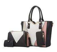 Ensemble de Sacs Femme AioTio - 4 Pièces Cuir PU: Sac Bandoulière, Cabas, Pochette et Fourre-Tout Noir