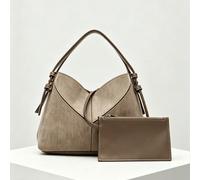 Ensemble de sacs mère-fille en patchwork en forme de V - Un sac à main de dame à la mode avec une sensation minimaliste et haut de gamme. Il s'agit d'un sac à bandoulière/sac à bandoulière multifoncti