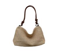 Ensemble de sacs pour femme avec portefeuille Loisirs Plage Sac à main Sac de plage tissé Sac à bandoulière tendance Convient pour la plage, les pique-niques et les sacs Cool, marron, 28.5cm