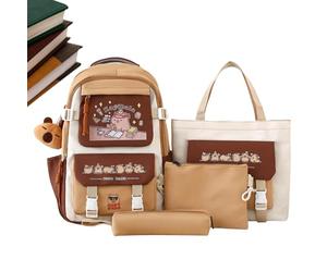 Ensemble de sacs - Sac à dos didactique, trousse à crayons incluse, accessoire de sac à bandoulière, kit de voyage scolaire, organisateur de transport polyvalent | Ensemble de sacs étudiants