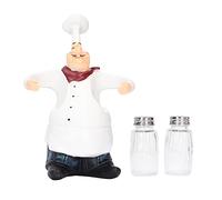Ensemble de salière avec Statue de Chef, pots avec Figurine de Chef capable, ensemble de pots d'assaisonnement à la main pour ou café de Restaurant à domicile