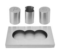 Ensemble de salière en acier inoxydable avec plateau, distributeur de condiments, accessoires de cuisine pour barbecue de restaurant à domicile, comprend un support pour