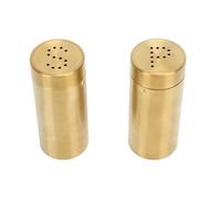 Ensemble de Salières et Poivrières, 3.6×9cm Salière et Poivrière en Acier Inoxydable, Bouteille Assaisonnement Dorée, Shakers à épices pour Cuisine, Salle à Manger, Camping