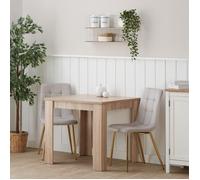 Homestyle4u 2753 Meubles de Salle à Manger, Ensemble avec 2 Chaises Rembourrées en Velours Crème 80 x 80 cm