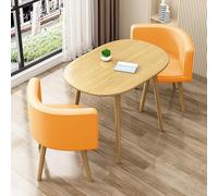 Ensemble de salle à manger 2 pièces - Table ovale et chaises pour petites cuisines - Idéal pour les espaces de salle à manger et de cuisine modernes - Taille parfaite pour des repas confortables