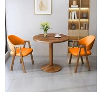 Ensemble de salle à manger 3 pièces, table ronde moderne avec 2 chaises, solution d'économie d'espace pour cuisine et salle à manger