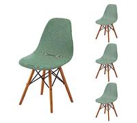 Ensemble de Salle À Manger 4 Pièces Housse de Chaise, Conception Élastique sans Accoudoirs, Détachable Et Lavable, Convient Au Salon, À La Chambre Et À Un Usage Domestique, Vert Matcha.