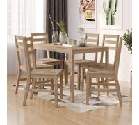 Ensemble de salle à manger 5 pcs Bois d'acacia solide chaise en bois vidaXL