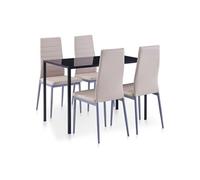 Ensemble de salle à manger 5 pcs Cappuccino Beige G