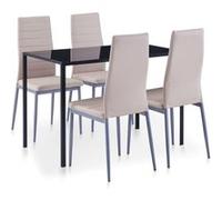 Ensemble de salle à manger 5 pcs Cappuccino Beige G