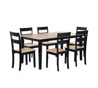 Ensemble De Salle À Manger 6 Places En Bois Noir Georgia Noir