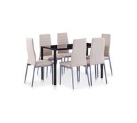 Ensemble de salle à manger 7 pcs Cappuccino 281702