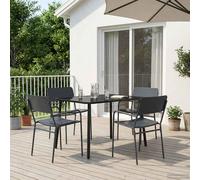 Ensemble de salle à manger Anthracite Acier repas extérieur jardin vidaXL vidaXL