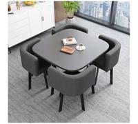 Ensemble de salle à manger carré avec table basse et chaises pour balcon, salon