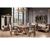 Ensemble de salle à manger classique de qualité supérieure Ensemble de luxe Table de salle à manger Commode