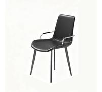 Ensemble de salle à manger commercial - Table de base en métal de style industriel avec siège rembourré et fauteuil pour cafés et restaurants