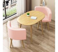 Ensemble de salle à manger compact pour 2 personnes - Table ovale élégante et chaises pour petits espaces - Meuble de cuisine et de salle à manger parfait pour des repas confortables