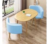Ensemble de salle à manger compact pour 2 personnes - Table ovale et chaises pour petits espaces - Meuble de cuisine et de salle à manger idéal pour des repas et des réunions confortables