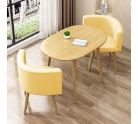 Ensemble de salle à manger compact pour 2 personnes - Table ovale et chaises pour petits espaces - Meuble de cuisine et de salle à manger idéal pour des repas confortables