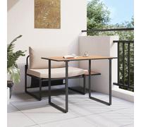 Ensemble De Salle À Manger De Jardin 2 Pièces Avec Fauteuil Et Coussins Taupe