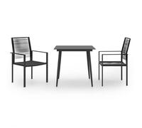 Ensemble de salle à manger de jardin 3 pcs