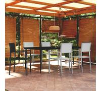 Ensemble de Salle à Manger de Jardin 3 pcs Noir Mobilier Dîner Patio vidaXL