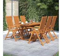 Ensemble de Salle à Manger de Jardin 5 pcs Bois d'Acacia Massif Patio vidaXL
