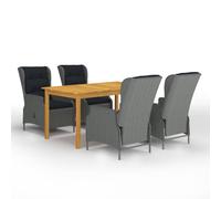 Vidaxl Ensemble De Salle À Manger De Jardin 5 Pcs Marron