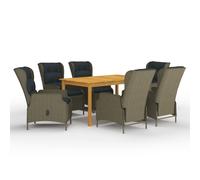 7-delige Tuinset donkergrijs3067841