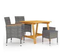 Vidaxl Ensemble De Salle À Manger De Jardin 5 Pcs Gris
