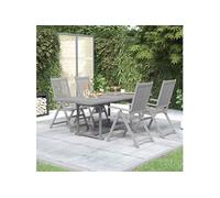 Ensemble de Salle à Manger de Jardin 5 pcs Mobilier à Dîner de Terrasse Table et Chaises de Repas Salon de Jardin Patio Bois d'Acacia Massif