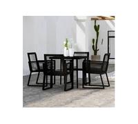 vidaXL Ensemble de Salle à Manger de Jardin 5 pcs Mobilier à Dîner Table et Chaises de Repas Meubles de Terrasse Patio 3099156 Multicolore G