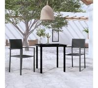 Ensemble de Salle à Manger de Jardin 5 pcs Noir Mobilier Dîner Patio vidaXL