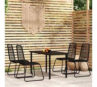 Ensemble de Salle à Manger de Jardin 5 pcs Noir Mobilier Dîner Patio vidaXL