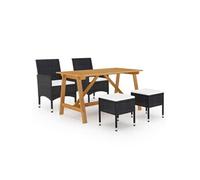 Ensemble de Salle à Manger de Jardin 5 pcs Salon de Jardin Mobilier à Dîner d'Extérieur Mobilier de Repas de Terrasse 3068743