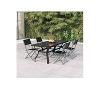 vidaXL Ensemble de Salle à Manger de Jardin 5 pcs Table à Dîner Chaises de Salle à Manger Meubles de Patio Terrasse 3102920 Multicolore G