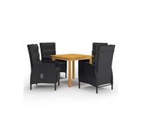 Ensemble de Salle à Manger de Jardin 3 pcs Gris Mobilier Dîner Terrasse vidaXL