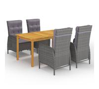 Vidaxl Ensemble De Salle À Manger De Jardin 5 Pcs Noir