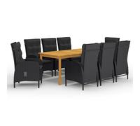 Ensemble de Salle à Manger de Jardin 7 pcs Gris Terrasse Patio Mobilier vidaXL