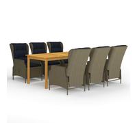 7-delige Tuinset donkergrijs3067932