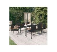 Ensemble de Salle à Manger de Jardin 9 pcs Mobilier à Dîner Table et Chaises de Repas Meubles de Terrasse Patio 3099418