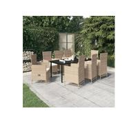 Ensemble de Salle à Manger de Jardin avec Coussins 5 pcs Gris Dîner vidaXL