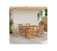 Ensemble de salle à manger de jardin en bois massif