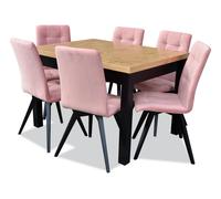 Ensemble de salle à manger de luxe Design 7pcs. table + 6 chaises fauteuil meuble