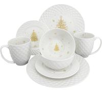 Ensemble de salle à manger de Noël Embos Golden Carol 8 pcs