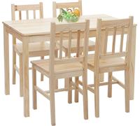 Ensemble De Salle À Manger Hwc-F77, Salon, Style Rustique, Bois Massif, 110 Cm Bois De Pin Finition Lasure Marron