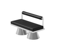 Ensemble De Salle À Manger Industriel en Acier Inoxydable, Canapé Incurvé Moderne avec Chaises en Cuir for Café, Guéridon en Métal Élégant for Bar, Salon Et Décoration De Bistro(D)