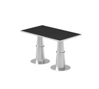 Ensemble De Salle À Manger Industriel en Acier Inoxydable, Canapé Incurvé Moderne avec Chaises en Cuir for Café, Guéridon en Métal Élégant for Bar, Salon Et Décoration De Bistro(G120CM)